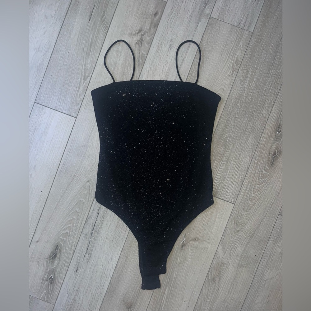 Black Sparkle One-Piece Bodysuit